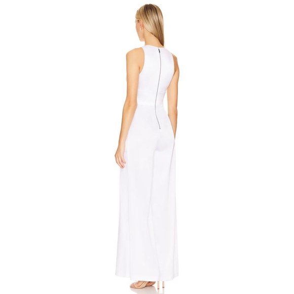 NWT Alice and Olivia Myrtle Plunging Wide Leg Jumpsuit - size 4 - Picture 2 of 6